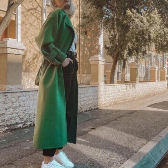 ZARA Oversized Green Coat - Picture 7 of 14